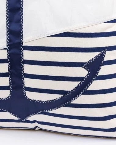 Cushion 20x20 In Blue Anchor Recycled Sail - Image 4