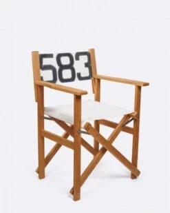 Beechwood Directors Chair Grey Recycled Sail