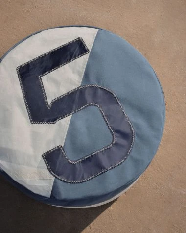 Solo Bean Bag β22 Nattier Blue And Grey Recycled Sail - Image 4