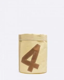 Paper Basket Dacron Beige And Leather Recycled Sail