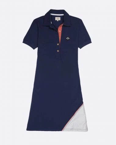 Yachting Polo Dress Deep Blue Recycled Sail