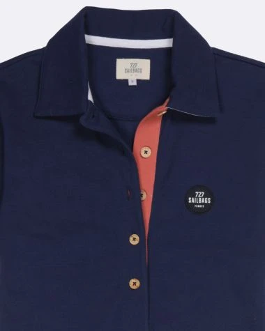 Yachting Polo Dress Deep Blue Recycled Sail - Image 4