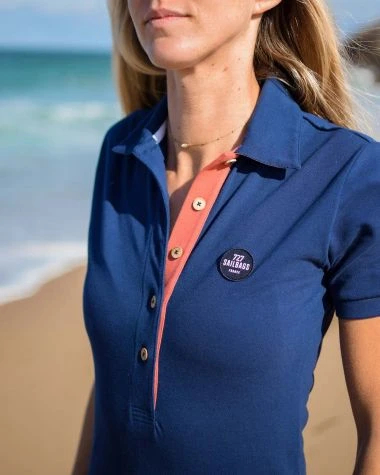 Yachting Polo Dress Deep Blue Recycled Sail - Image 5