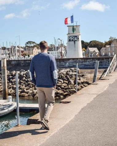 Sweatshirt Heather Blue Recycled Sail - Image 6