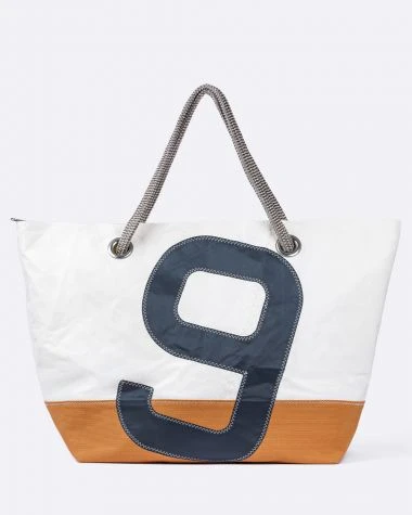 Carla Travel Bag Caramel And Grey Recycled Sail