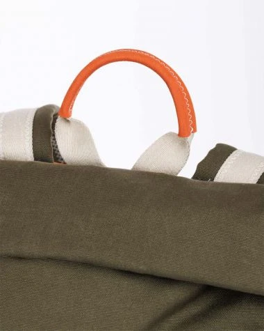 Rollup Backpack Khaki Recycled Sail - Image 11