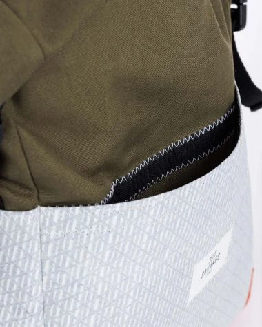 Rollup Backpack Khaki Recycled Sail - Image 12