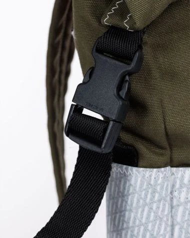 Rollup Backpack Khaki Recycled Sail - Image 7