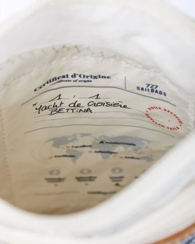 Travel Cross-body Bag Leather And Linen Recycled Sail - Image 7