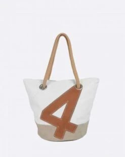 Sandy Handbag Linen And Leather Recycled Sail