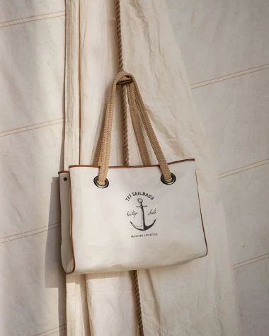Seaside Tote Classic Yachting Recycled Sail - Image 12
