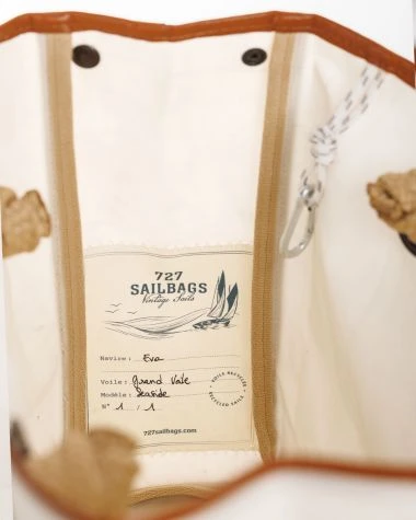 Seaside Tote Classic Yachting Recycled Sail - Image 7