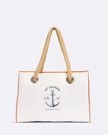 Seaside Tote Classic Yachting Recycled Sail