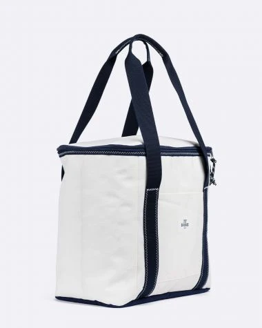Soft Cooler White And Navy Recycled Sail - Image 2