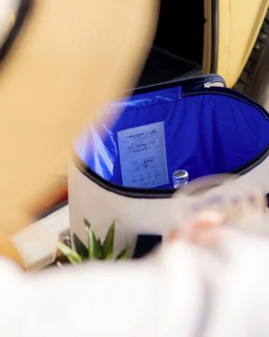 Soft Cooler White And Navy Recycled Sail - Image 11