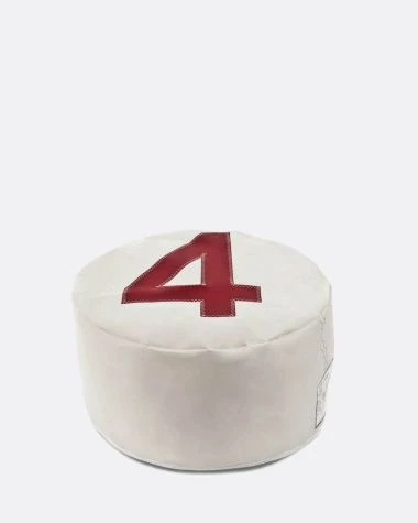 Solo Bean Bag β22 White And Red Recycled Sail - Image 2