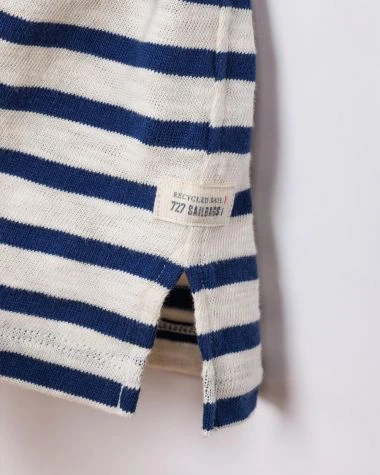 Women's Toscane Striped Sailor Shirt Blue Stripes Recycled Sail - Image 7