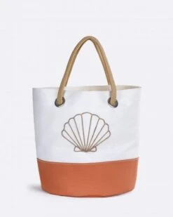 Big Tote Bag Coral Cotton Recycled Sail