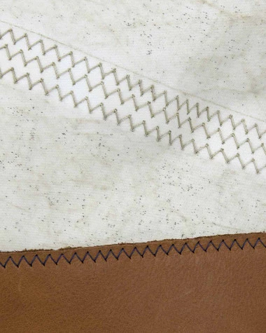 Carla Travel Bag Leather Base Recycled Sail - Image 6