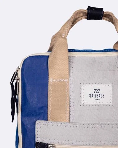 Wally Backpack Blue Recycled Sail - Image 5