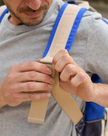 Wally Backpack Blue Recycled Sail - Image 6