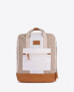 Willy Backpack Linen & Leather Recycled Sail