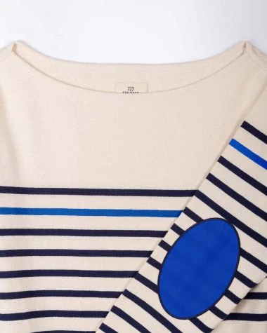 Women's Midship Striped Sailor Shirt Blue Stripes Recycled Sail - Image 2