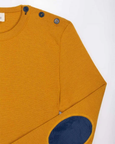 Women's Sailor Sweater Merino Wool Mustard Recycled Sail - Image 2