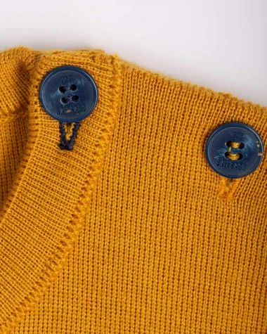 Women's Sailor Sweater Merino Wool Mustard Recycled Sail - Image 4