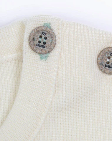 Women's Sailor Sweater Merino Wool White Recycled Sail - Image 4