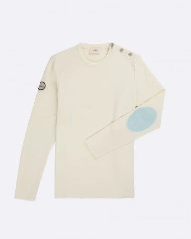 Women's Sailor Sweater Merino Wool White Recycled Sail