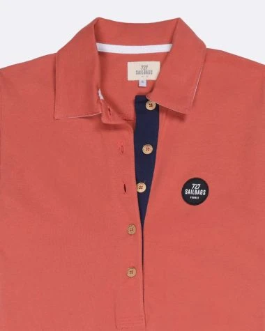 Yachting Polo Dress Coral Recycled Sail - Image 4