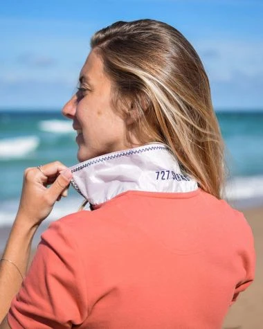 Yachting Polo Dress Coral Recycled Sail - Image 9