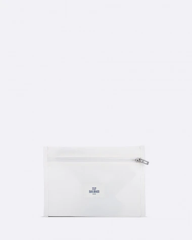 Zipped Pouch Grey Recycled Sail - Image 2